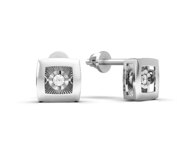 Серьги из золота 585 с бриллиантом