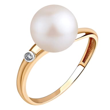 Кольцо из золота 585 с жемчугом