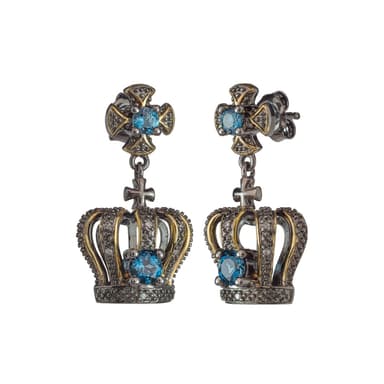 Серьги из серебра 925 с топазом london