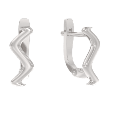 Серьги из серебра 925 без вставки