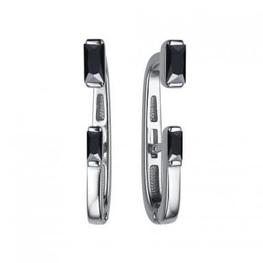 Серьги из серебра 925 с ювелирным стеклом