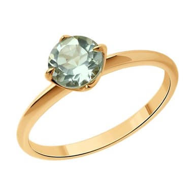 Кольцо из золота 585 с аметистами