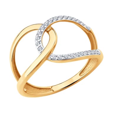 Кольцо из Золота 585 с фианитами