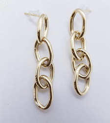 Серьги из бижутерный сплава без вставки