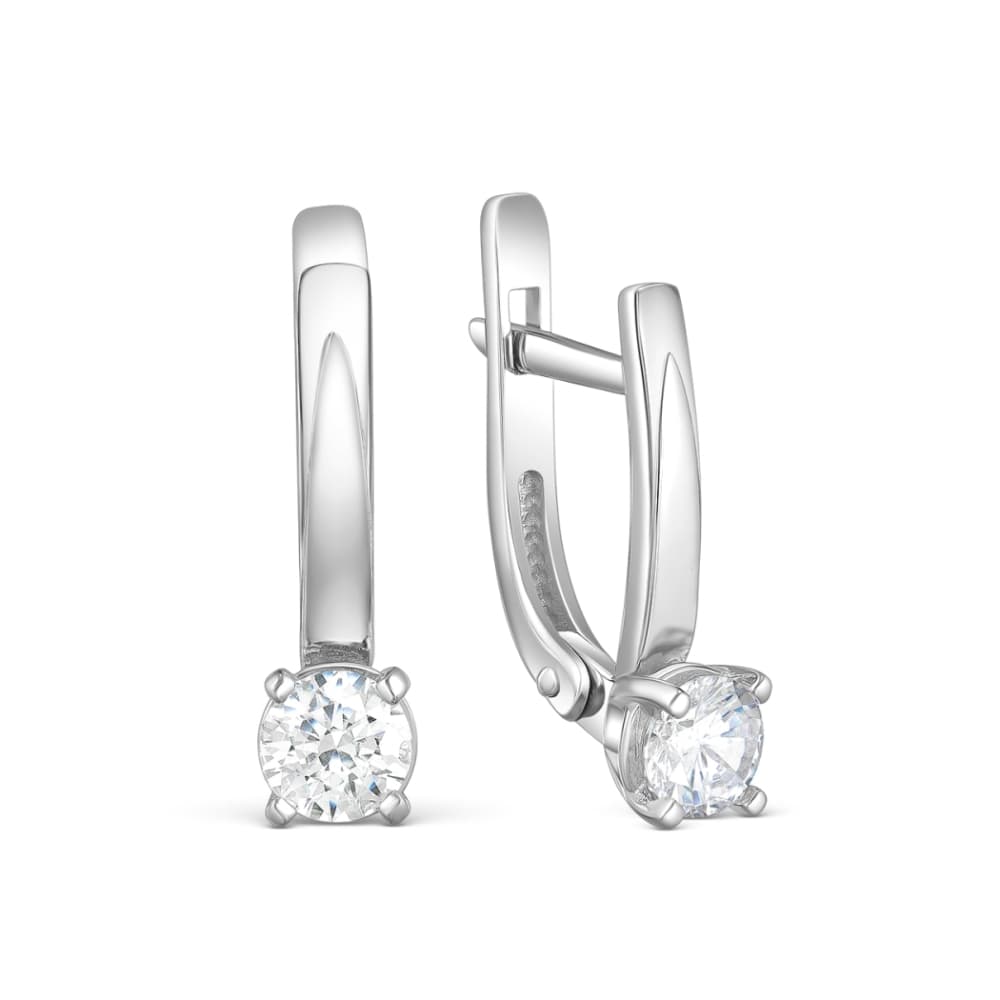 Серьги из серебра 925 с фианит