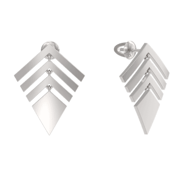 Серьги из серебра без вставки