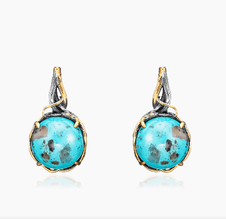 Серьги из серебра 925 с бирюзой