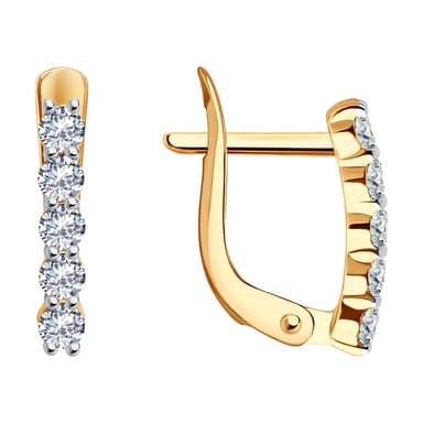 Серьги из Золота 585 с фианитами