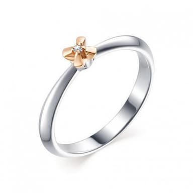 Кольцо из серебра 925 с бриллиантами