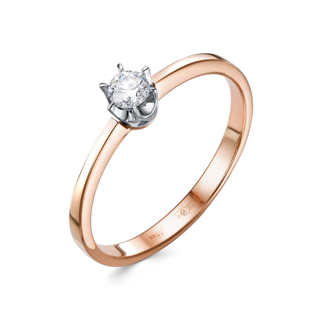 Кольцо из золота 585 с бриллиантами