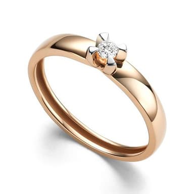 Кольцо из золота 585 с бриллиантами