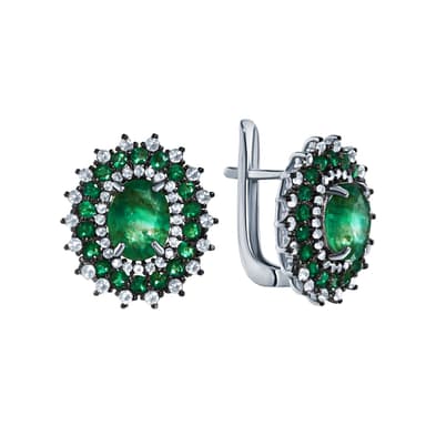 Серьги из серебра 925 с топазами