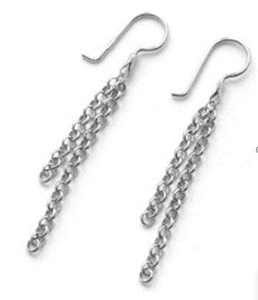 Серьги из серебра 925 без вставки