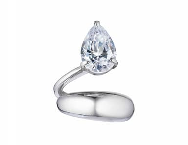 Серьги из латуни с фианит