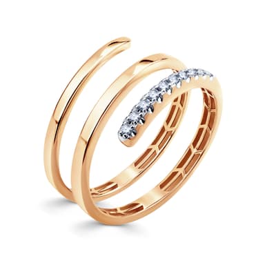 Кольцо из золота 585 с бриллиантами