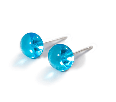 Серьги из латуни с ювелирным стеклом