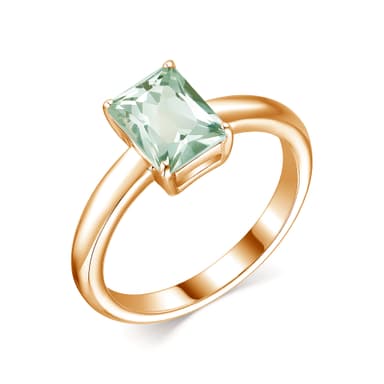 Кольцо из серебра 925 с празиолитами