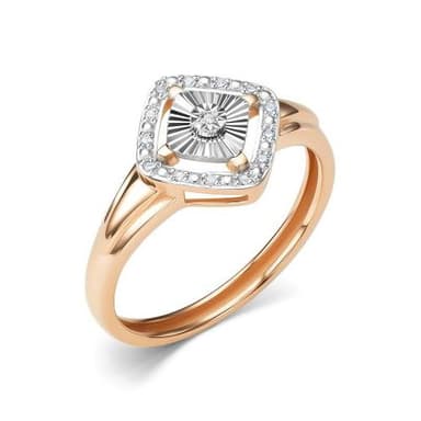 Кольцо из золота 585 с бриллиантами