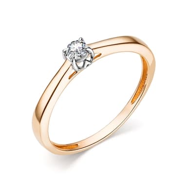 Кольцо из золота 585 с бриллиантами