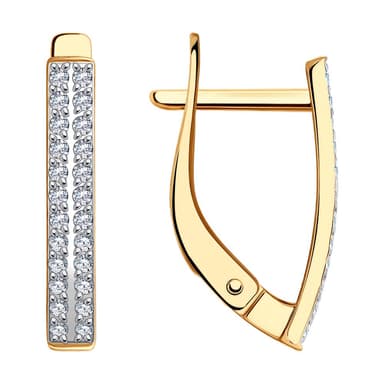 Серьги из Золота 585 с фианитами