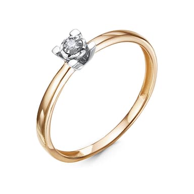 Кольцо из золота 585 с бриллиантами