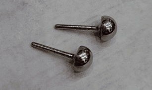 Серьги из латуни без вставки