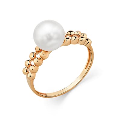 Кольцо из золота 585 с жемчугом