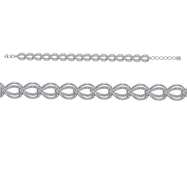 Браслет декоративный из серебра 925 с фианит