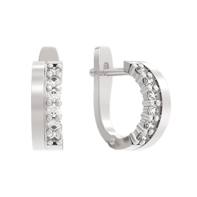 Серьги из серебра 925 с фианитами