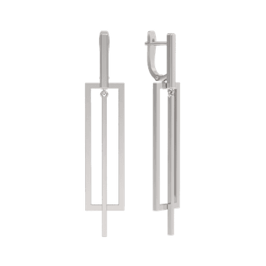 Серьги из серебра 925 без вставки