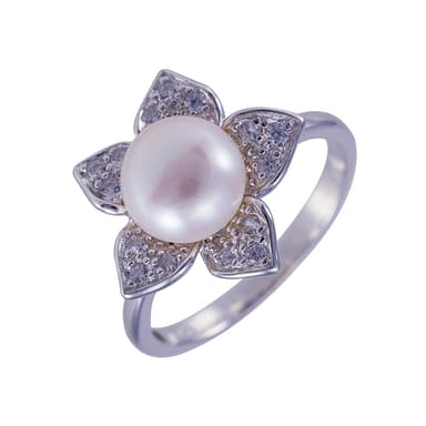 Кольцо из серебра 925 с жемчугом