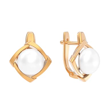 Серьги из золота 585 с жемчугом