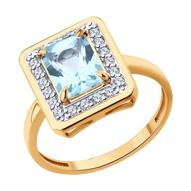 Кольцо из Золота 585 с топазами