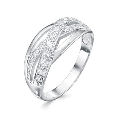 Кольцо из серебра 925 с фианитами