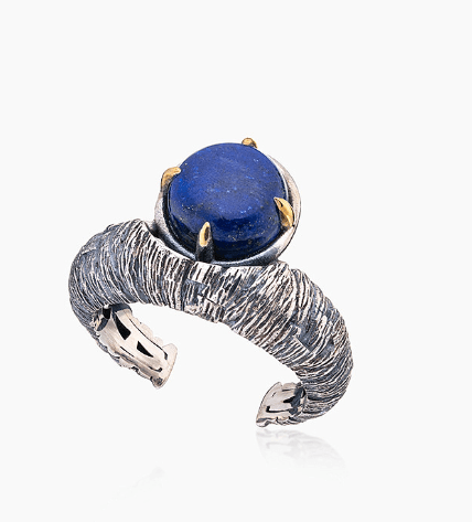 Кольцо из серебра 925 с лазуритом