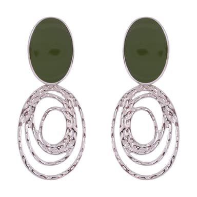 Серьги из серебра 925 с эмалью