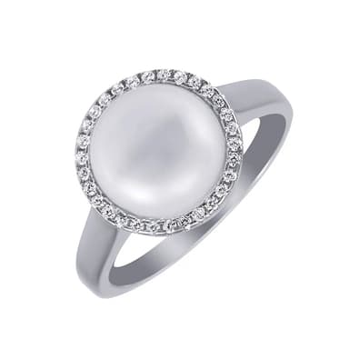 Кольцо из серебра 925 с жемчугом