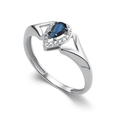 Кольцо из золота 585 с сапфирами