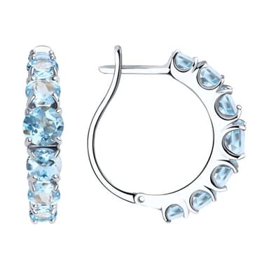 Серьги из золота 585 с топазом