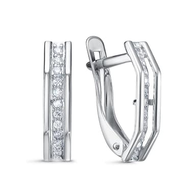 Серьги из золота 585 с фианитами