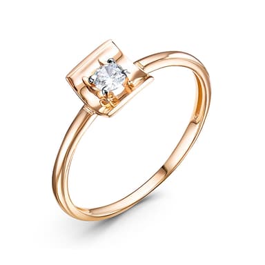 Кольцо из золота 585 с фианит