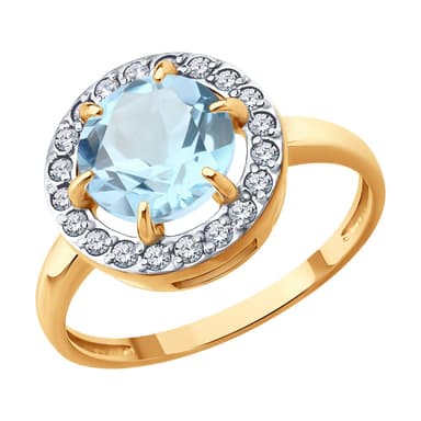 Кольцо из Золота 585 с топазами