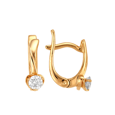 Серьги из золота 585 с бриллиантами