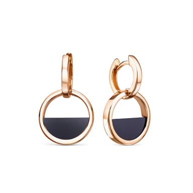 Серьги из золота 585 с ониксами