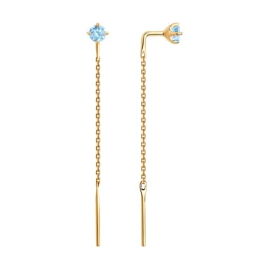 Серьги из Золота 585 с топазами