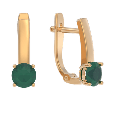 Серьги из золота 585 с агатами