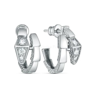 Серьги из серебра 925 с фианитами