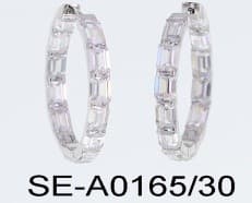 Серьги из серебра 925 с кубическим цирконием