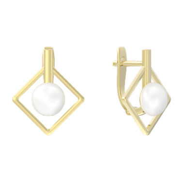 Серьги из золота 585 с жемчугом