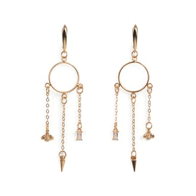 Серьги из стали с ювелирным стеклом